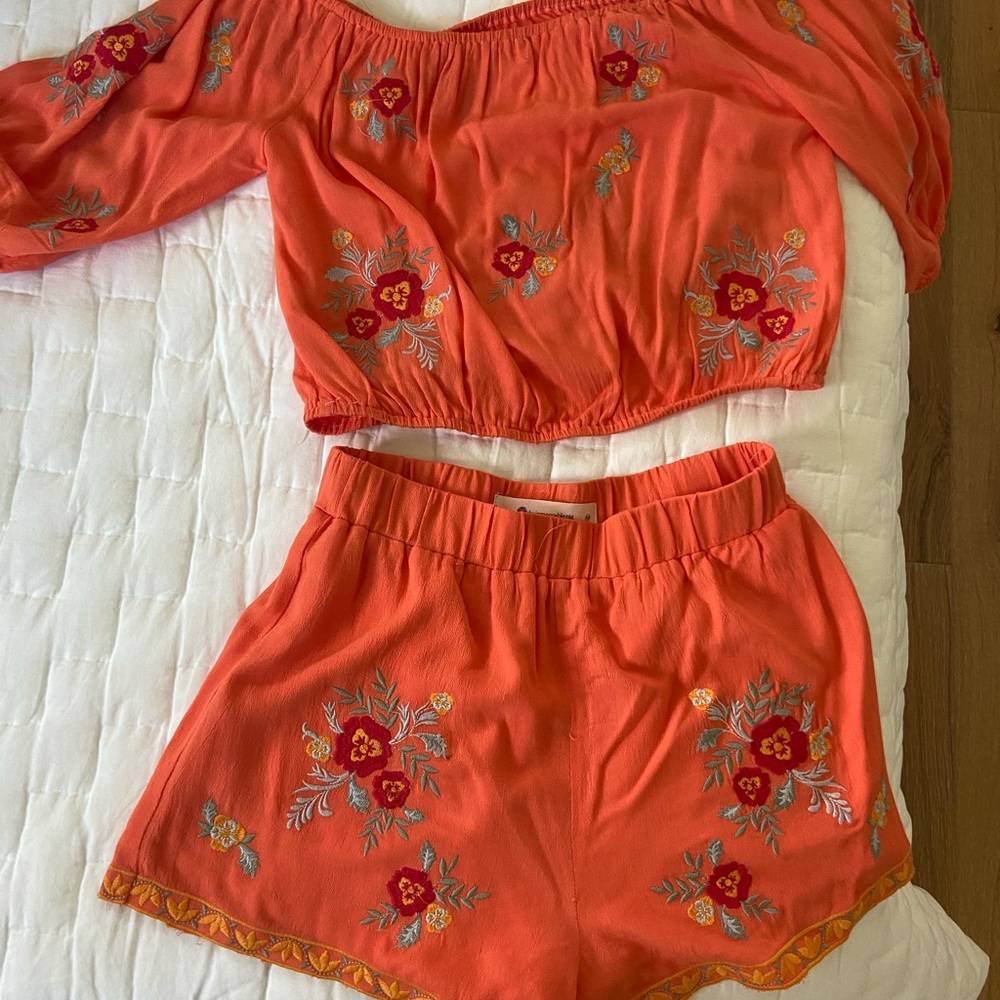 NWOT * Orange two piece set